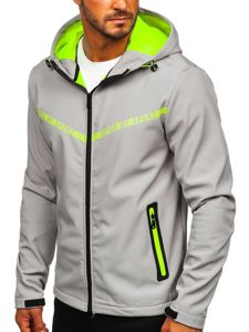 Siva jakna muška prijelazna softshell Bolf KS2181