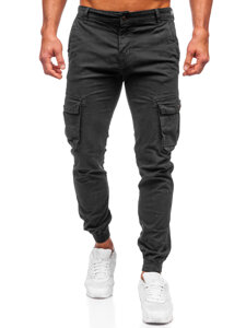 Sive muške cargo joggers hlače Bolf JM5502