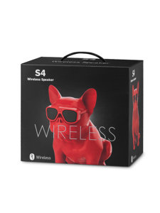 Srebrni veliki bežični zvučnik French Bulldog bluetooth S4