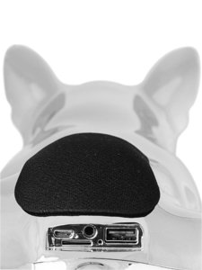 Srebrni veliki bežični zvučnik French Bulldog bluetooth S4