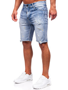 Svijetloplave kratke jeans hlače za muškarce Denley MP0263BC