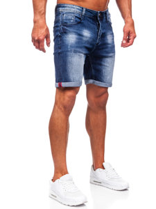 Tamnoplave kratke jeans hlače za muškarce Denley MP0260BS