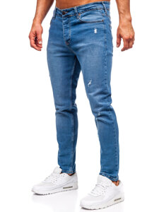 Tamnoplave muške traper hlače slim fit Bolf 6485