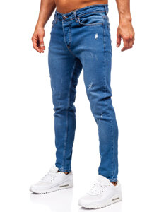 Tamnoplave muške traper hlače slim fit Bolf 6486