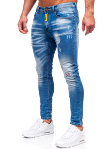 Tamnoplave muške traper hlače slim fit Bolf BC1025