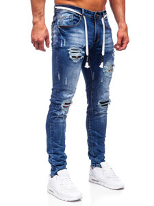 Tamnoplave muške traper hlače slim fit Bolf E7789