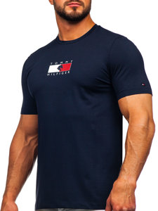 Tamnoplavi muški T-shirt s printom Tommy Hilfiger TH10082