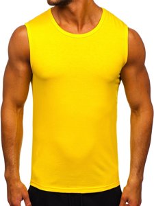 Žuta majica tank top bez printa Bolf 99001